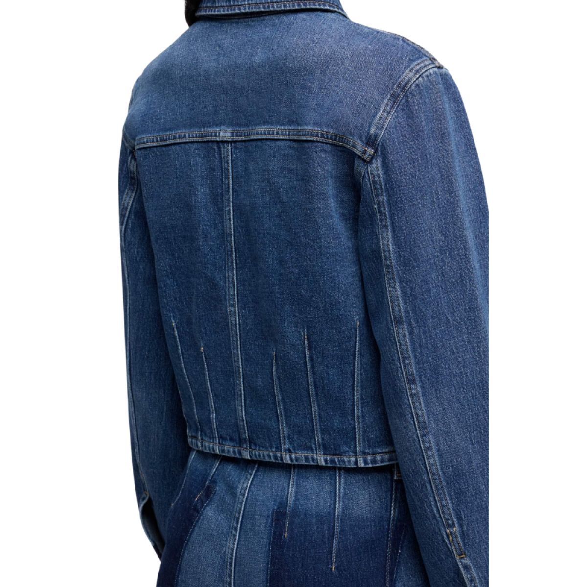 darts shrunken jacket seaside - denim blue - look