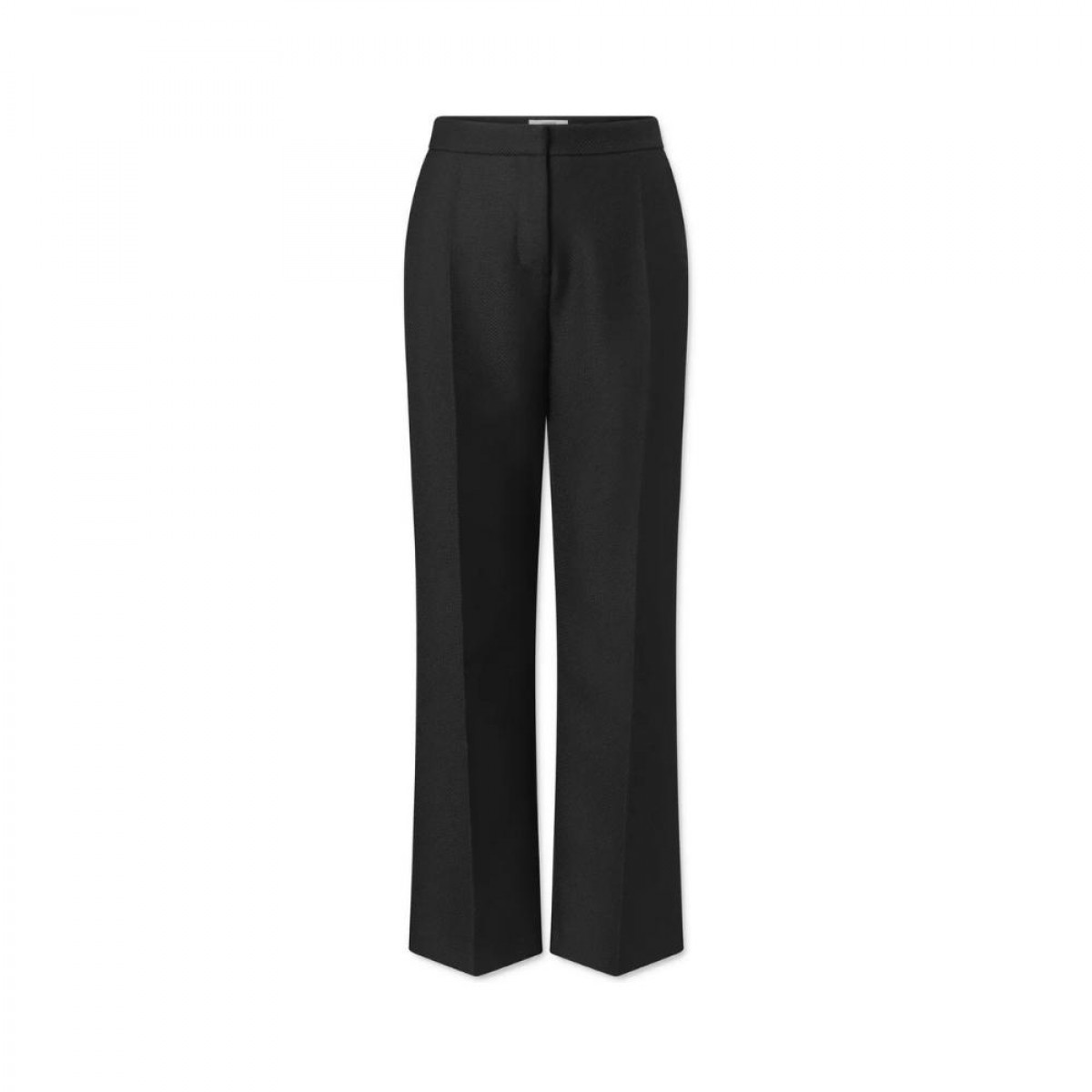 lea pants - black - front