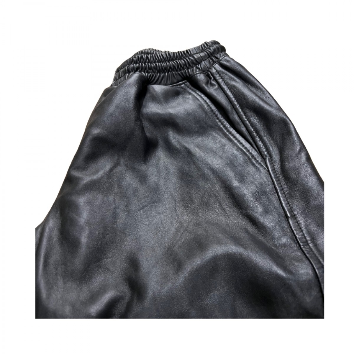 alberte skind bukser - black - lomme