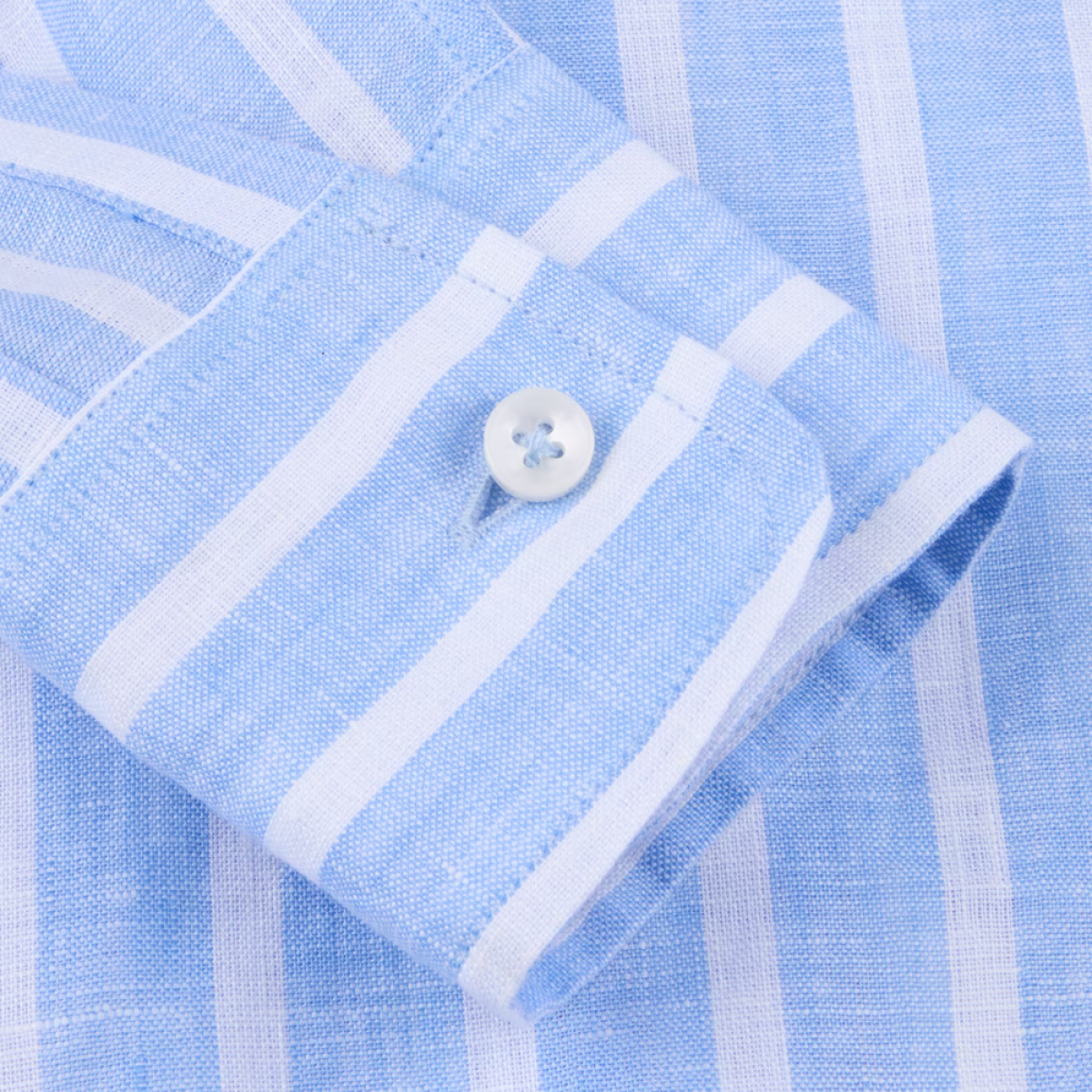 sofie linen shirt - blue stripe - knap