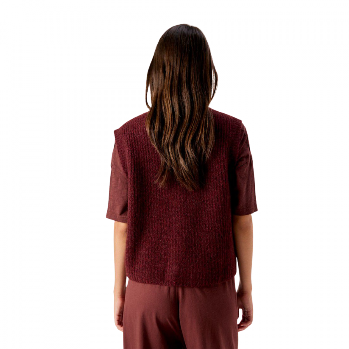women's gilets east - acerola melange - ryg