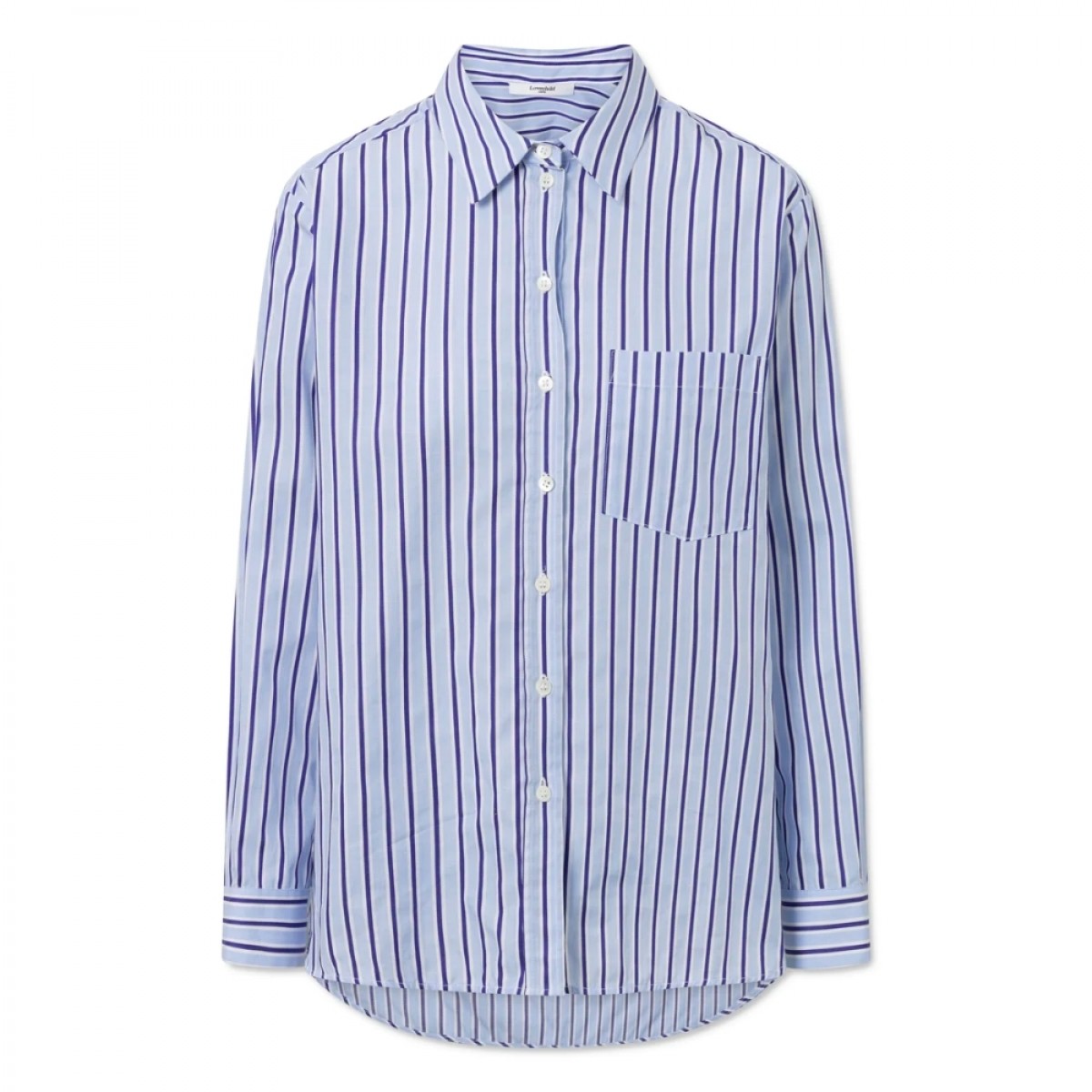 elotta shirt - blue stripe - front