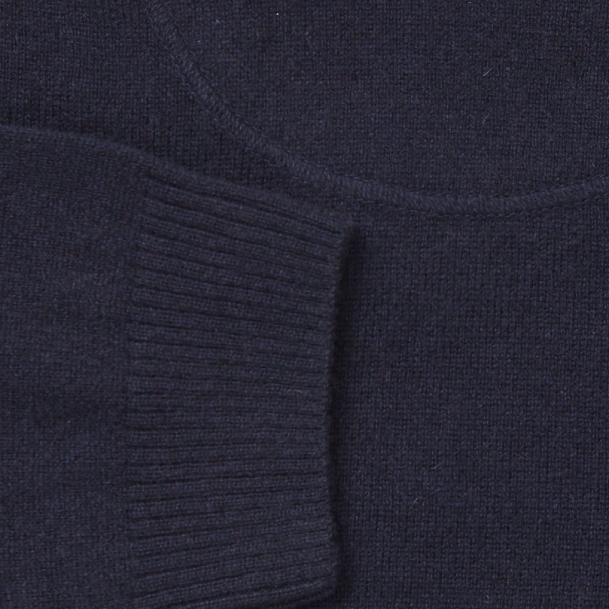 leonardo cashmere sweater - black blue - rib