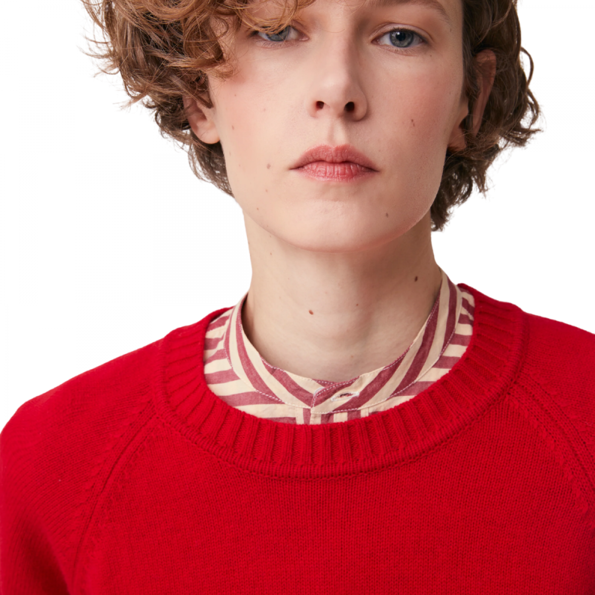 moismont sweater helen no 229 - red - hals 
