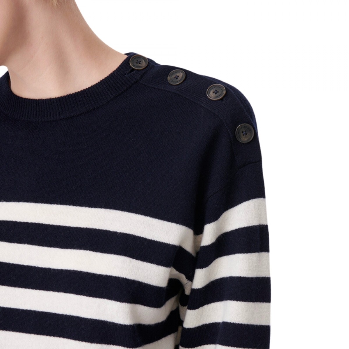 clarisse sweater - marine / off-white - knapper 