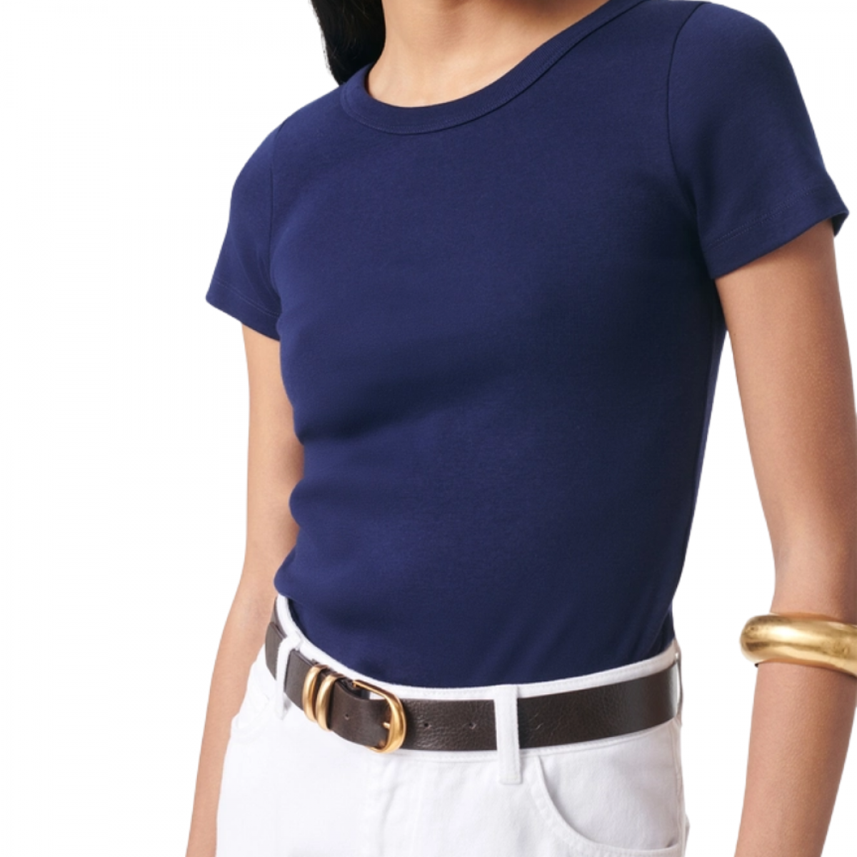 glendon t-shirt - navy - hals 