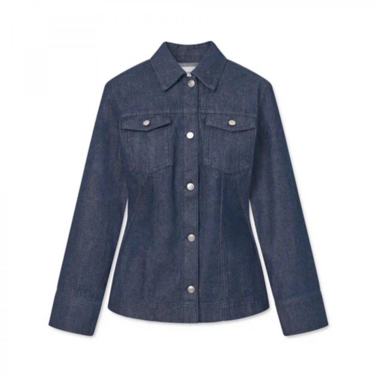 gracie shirt jacket - dark denim - front