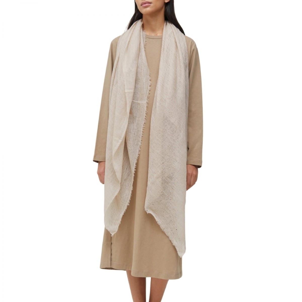 poon scarf - macchiato - look