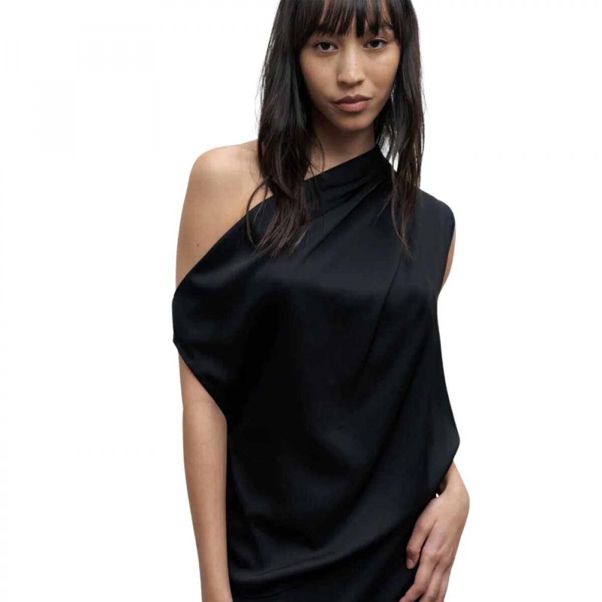 lana silk tank - black - look 1
