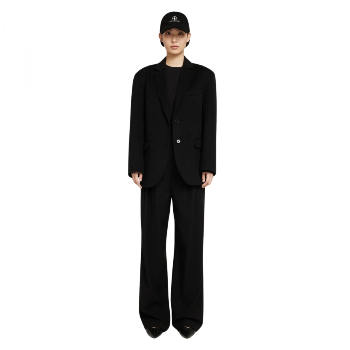 anine bing jeremy baseball cap - black - model look