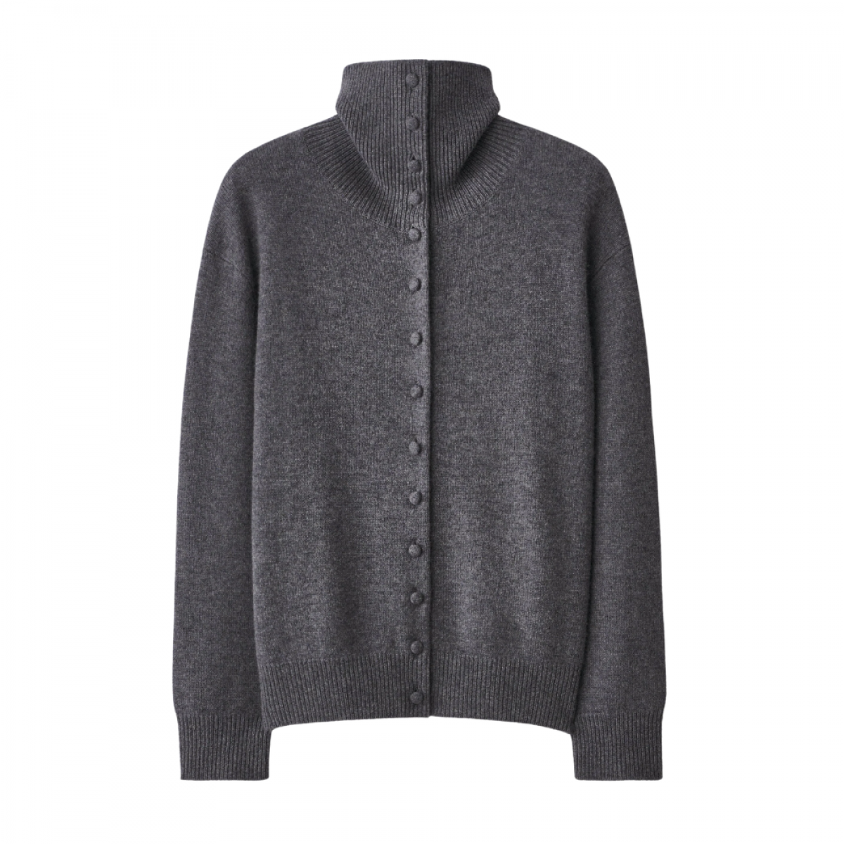 lisa yang denie cardigan - graphite - front