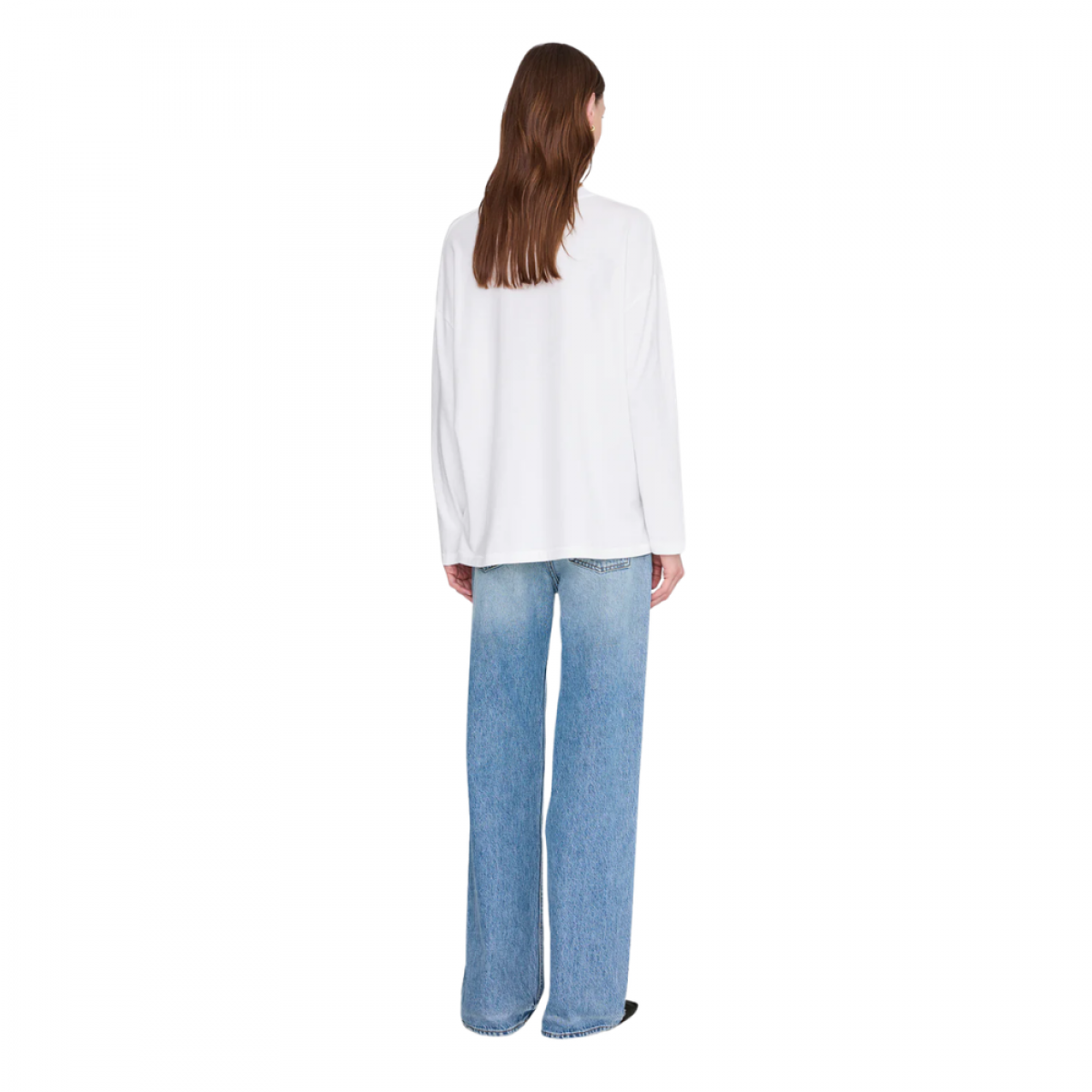 anine bing ivan long sleeve new york stencil - ivory - ryg