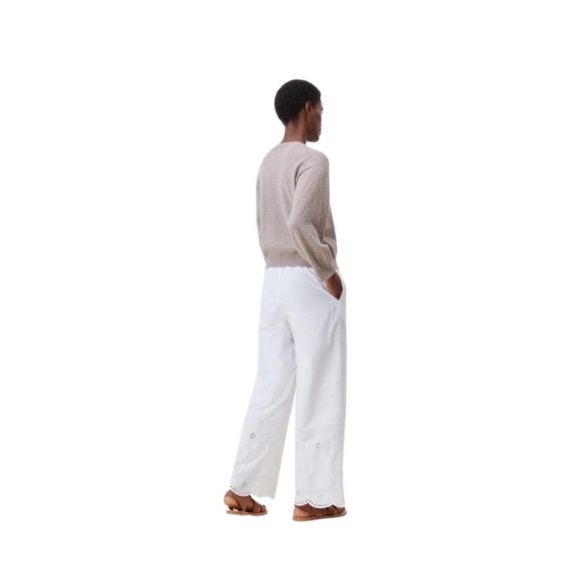 essie pants - white - model bag