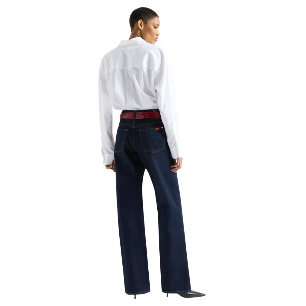 tess trouser iron blue - dark denim - ryg