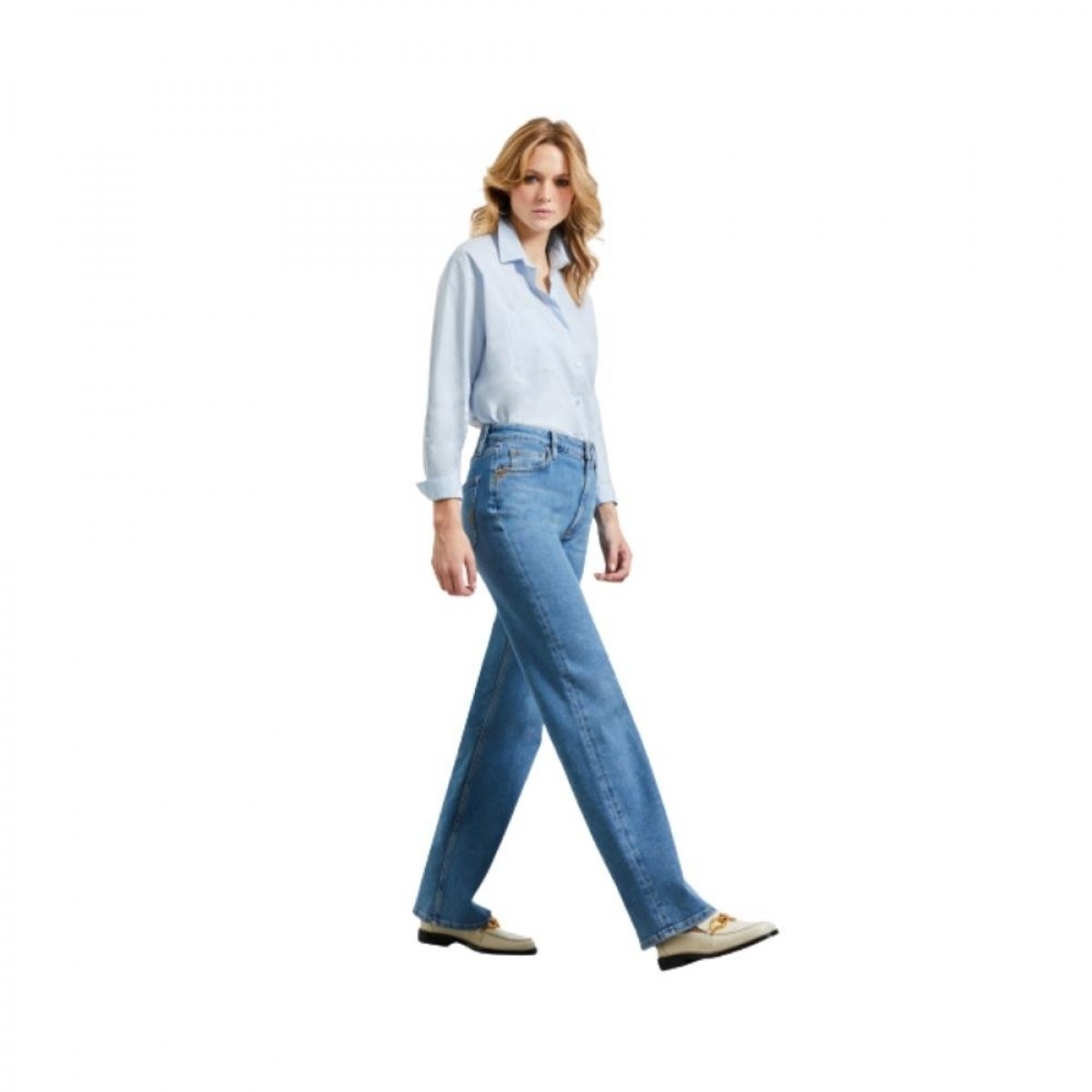 pernille jeans - blue - model fra siden 