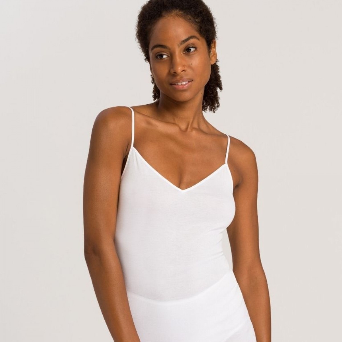 cotton seamless top - white - model look