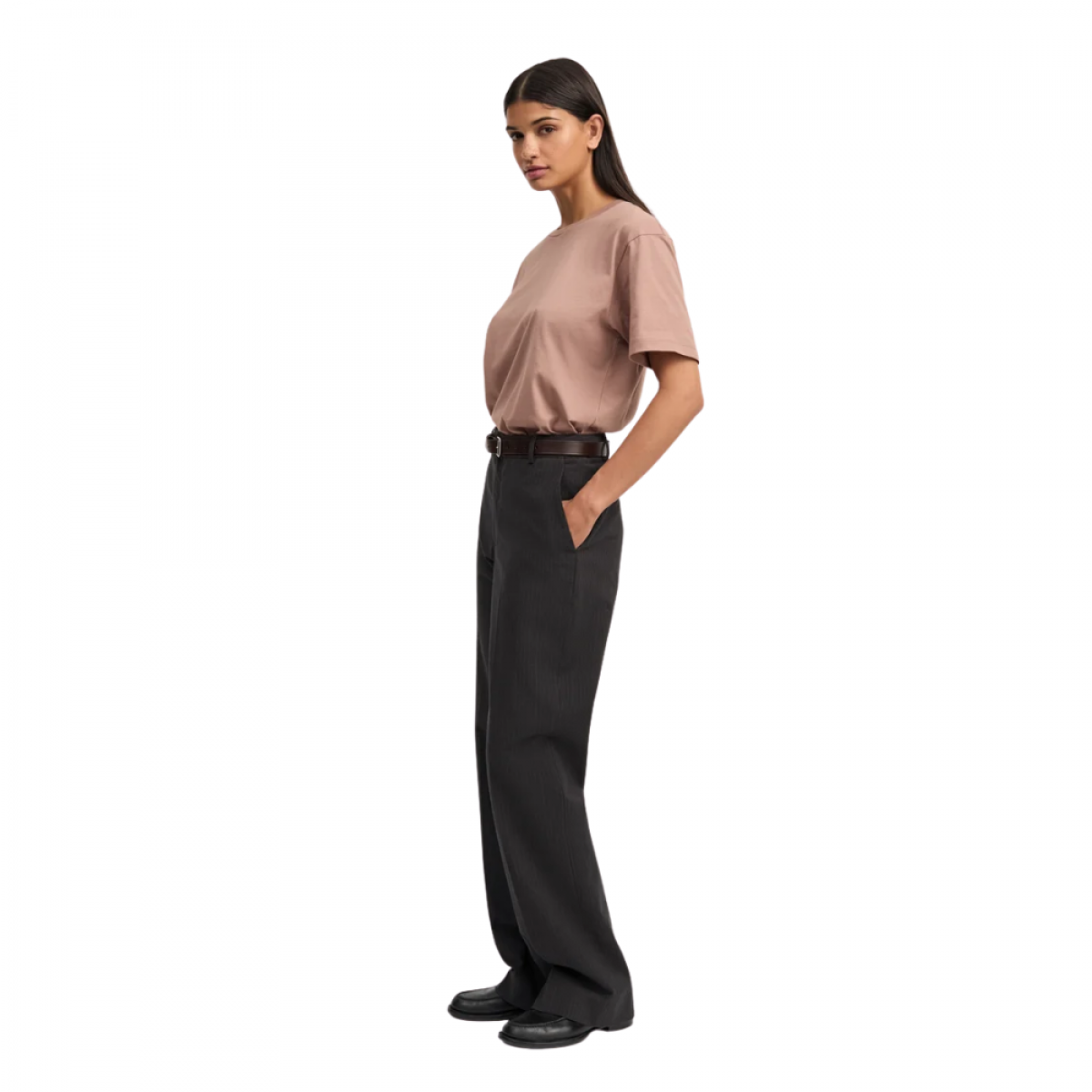 aiayu milo pant pin - brownstone - fra siden 