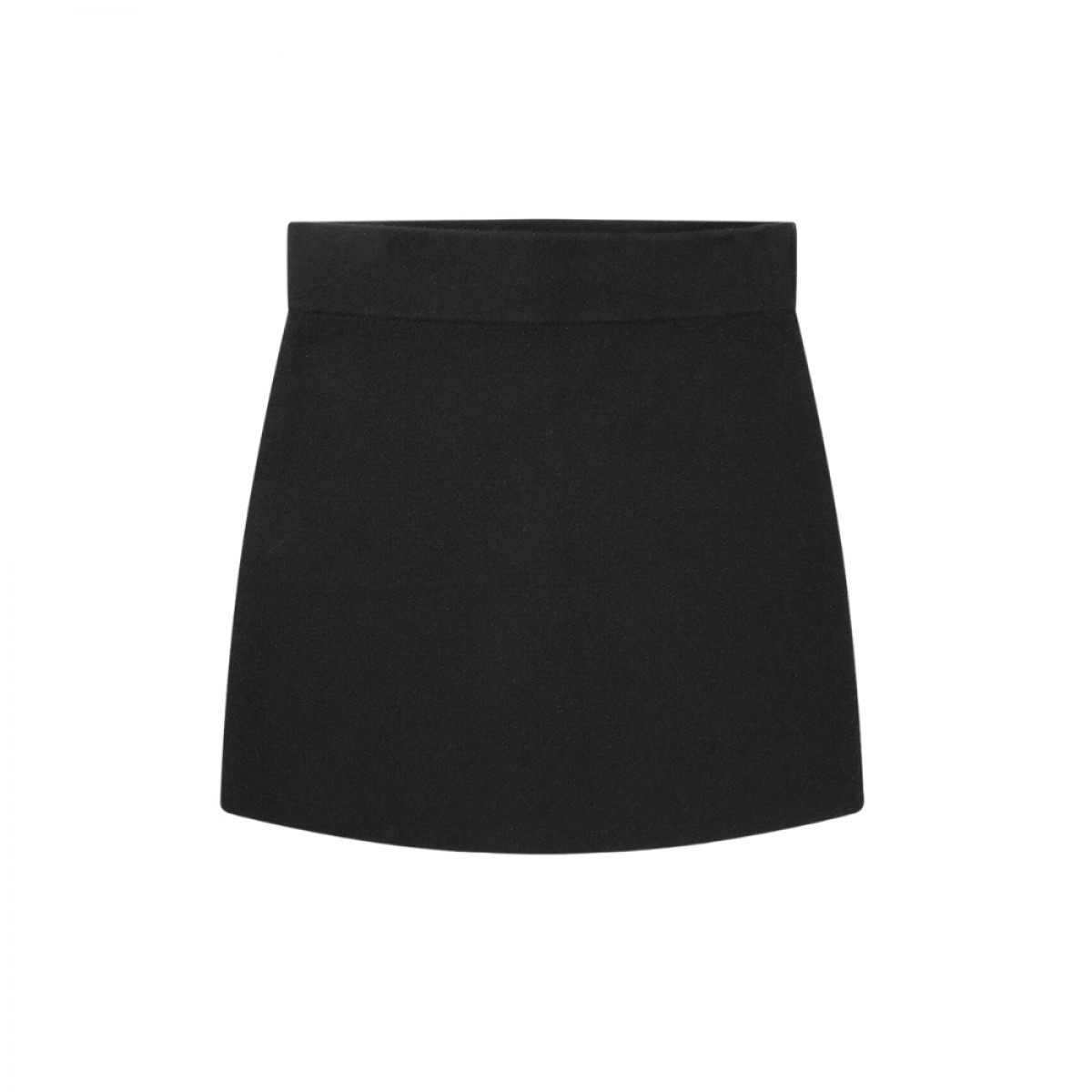 women's mini skirt - black - front
