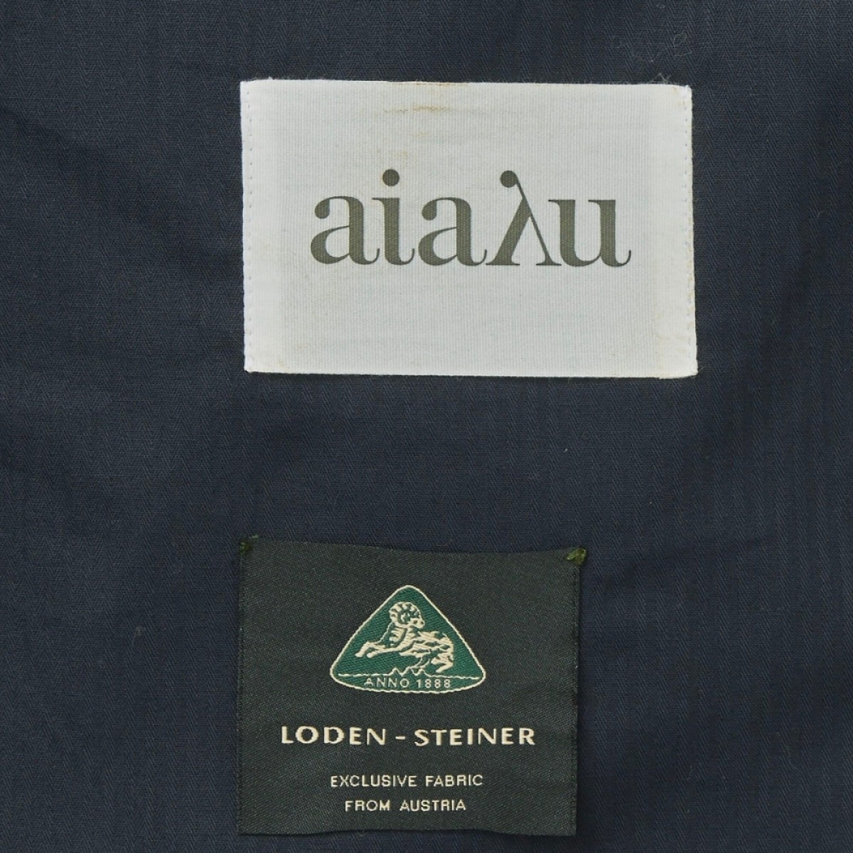 moa jacket loden - navy - logo
