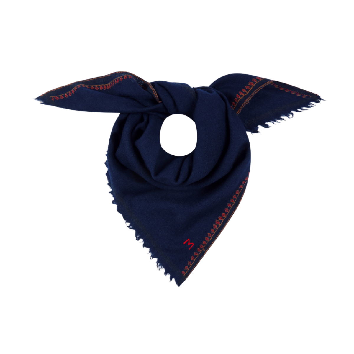 moismont scarf idol no 850 embroidery comrdia - blue
