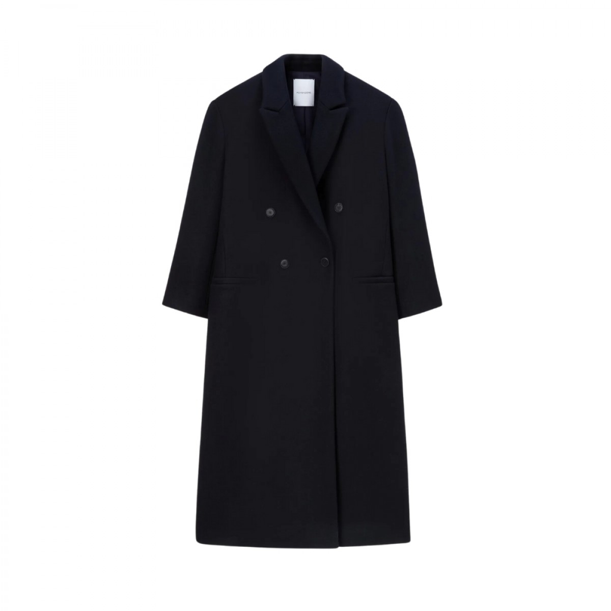 pomandére double-breasted coat - night blue - front