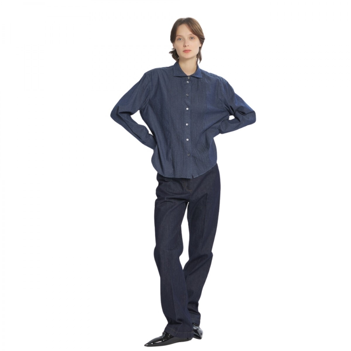 pantalone luciano geco - navy - model look