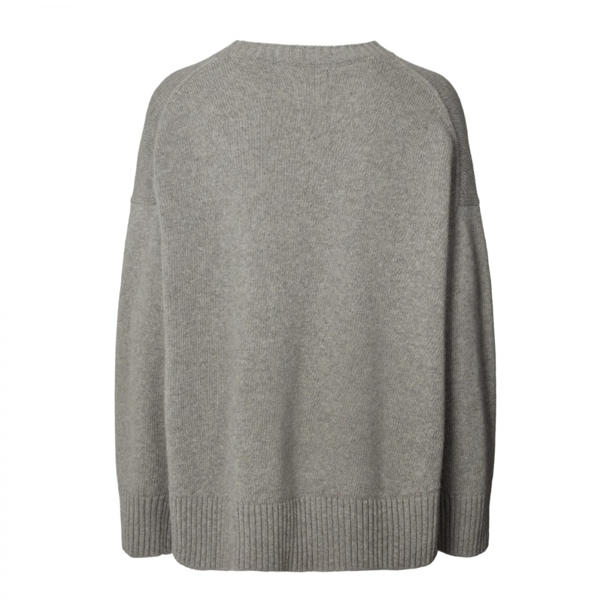 vigga lambswool jumper - grey melange - ryg