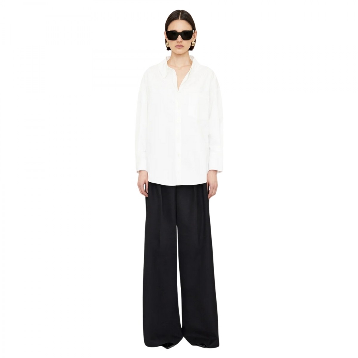 anine bing mika shirt - white 