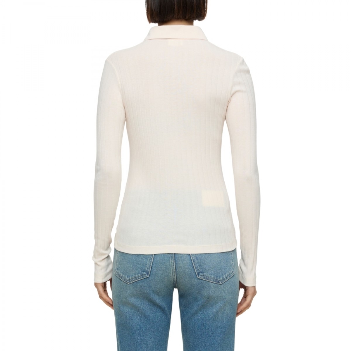 closed polo longsleeve - dusty rose - ryg