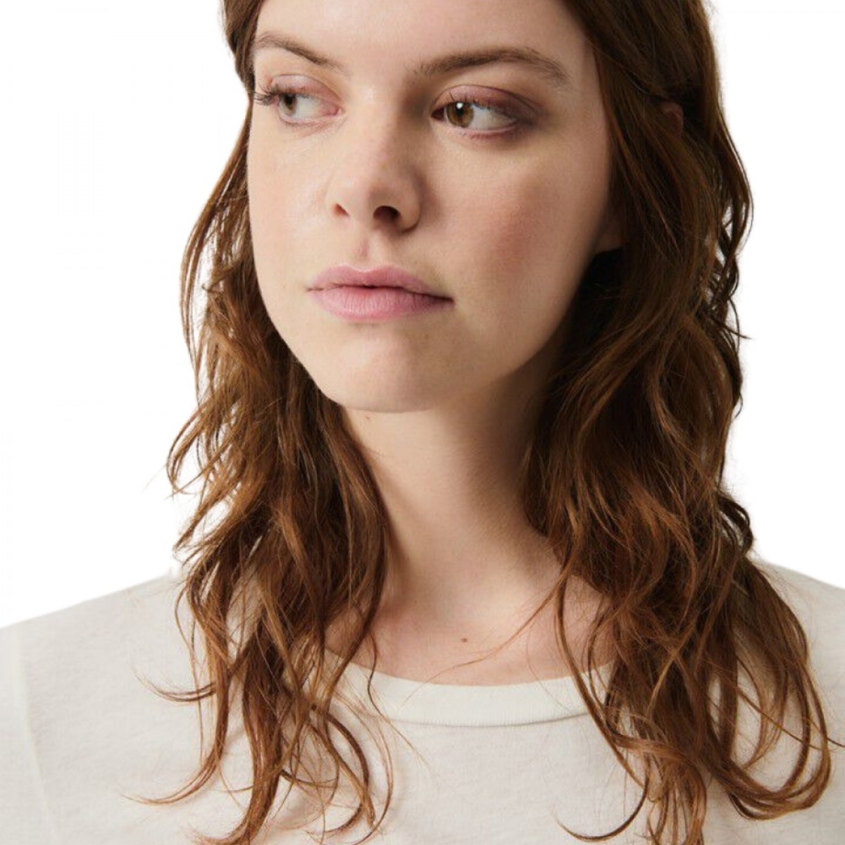 women t-shirt gamipy - white - hals 