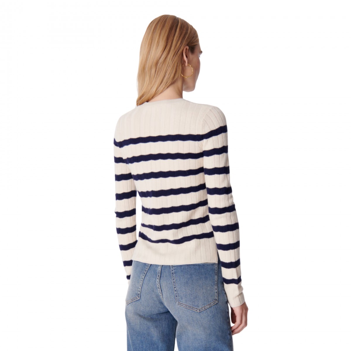 estelle sweater - ecru/navy - ryg