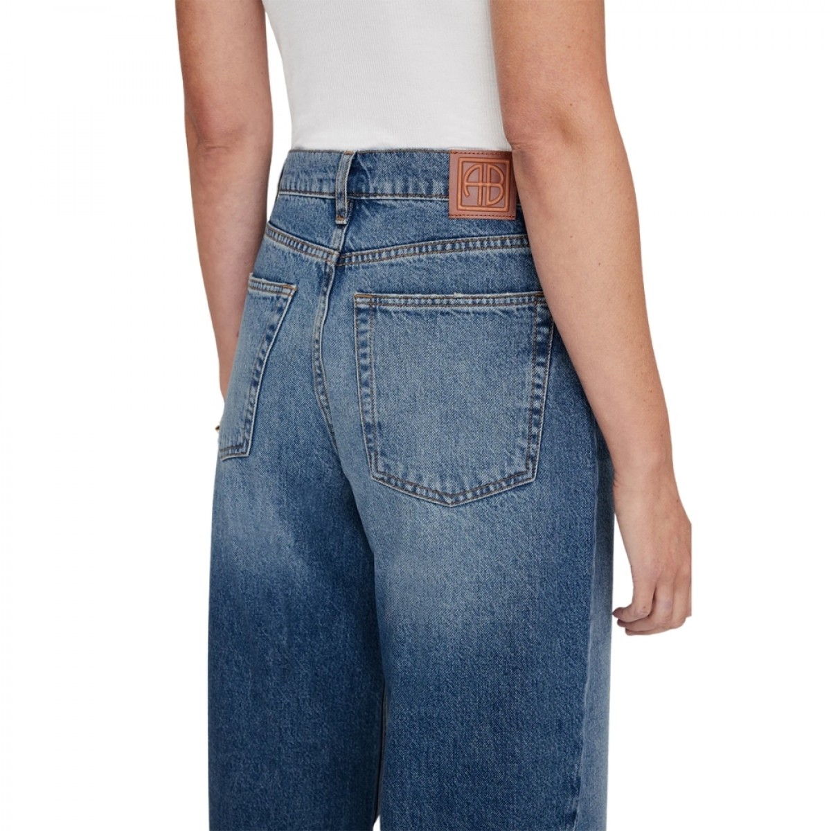 anine bing brie jean - aegean blue - baglomme