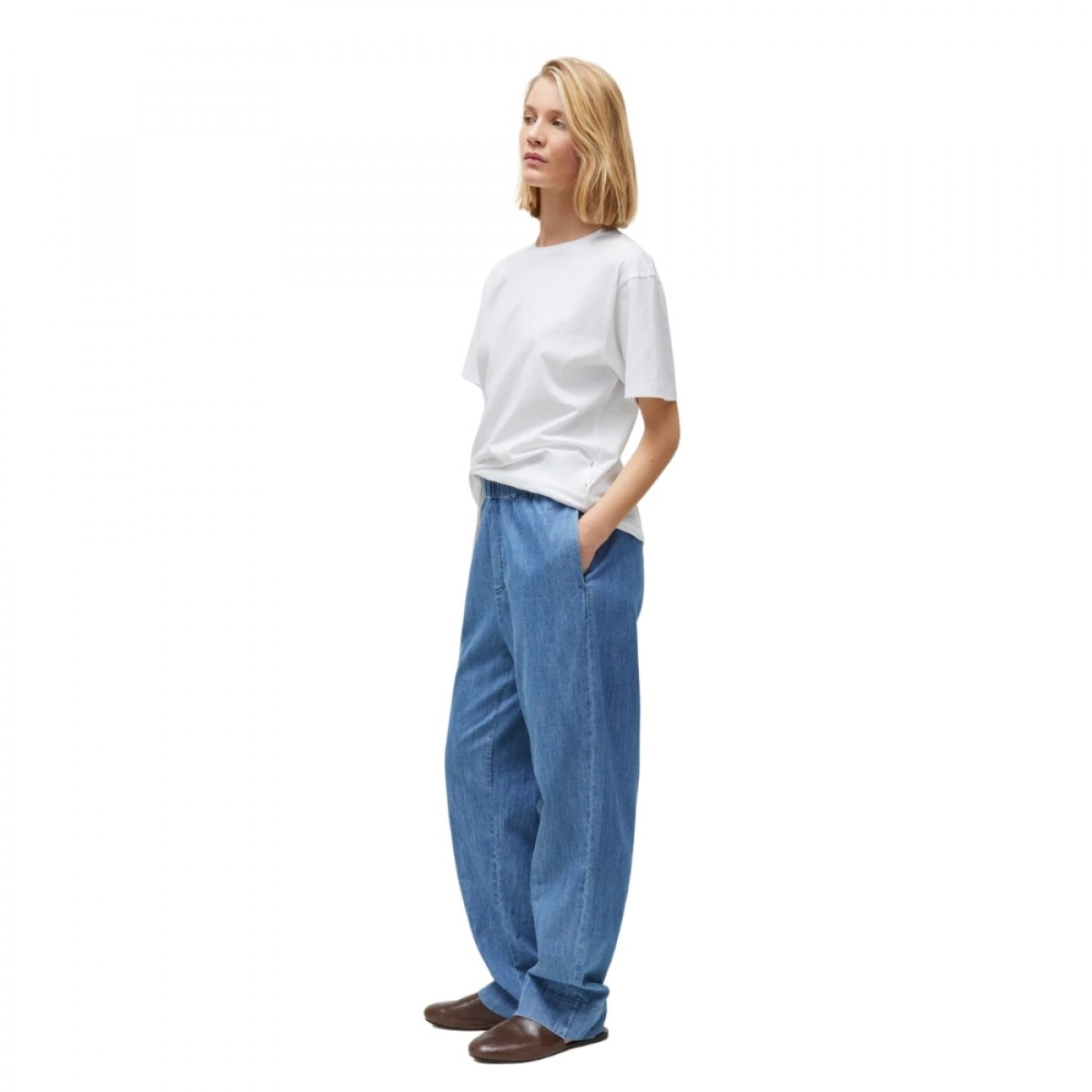 miles pant denim - iceberg - fra siden