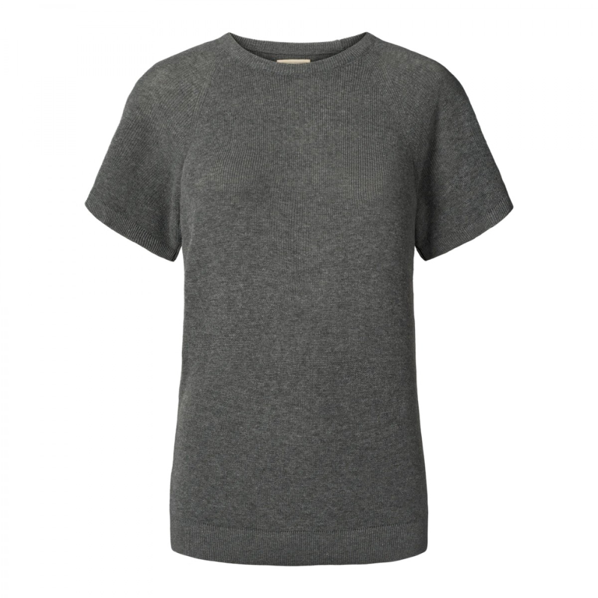 karen knit tee - dark grey - front