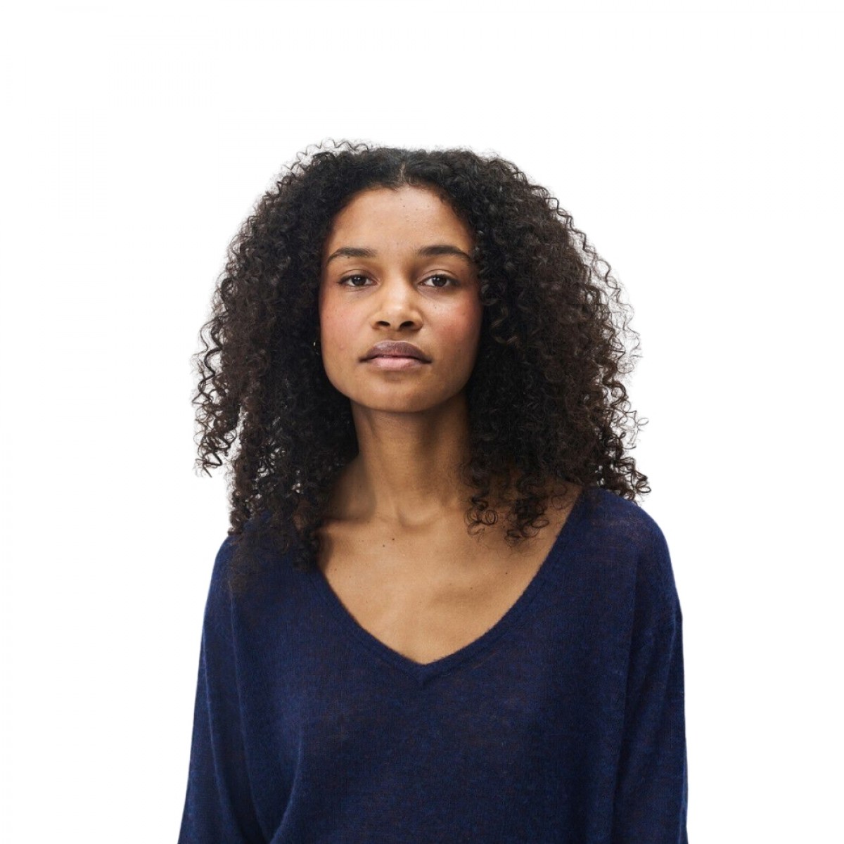 women's jumper - dumy - navy melange - model look