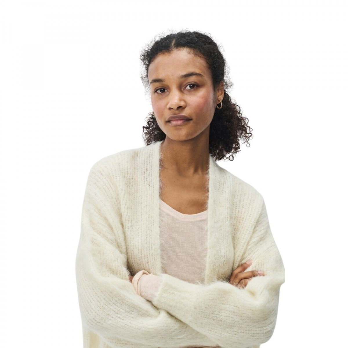 women's cardigan bymi - mother of pearl - look