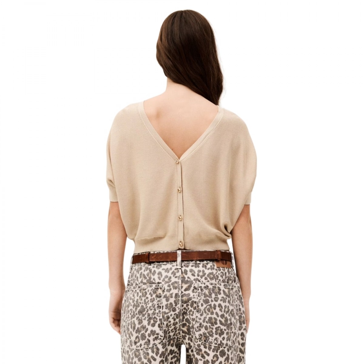 cardigan basem - beige - ryg