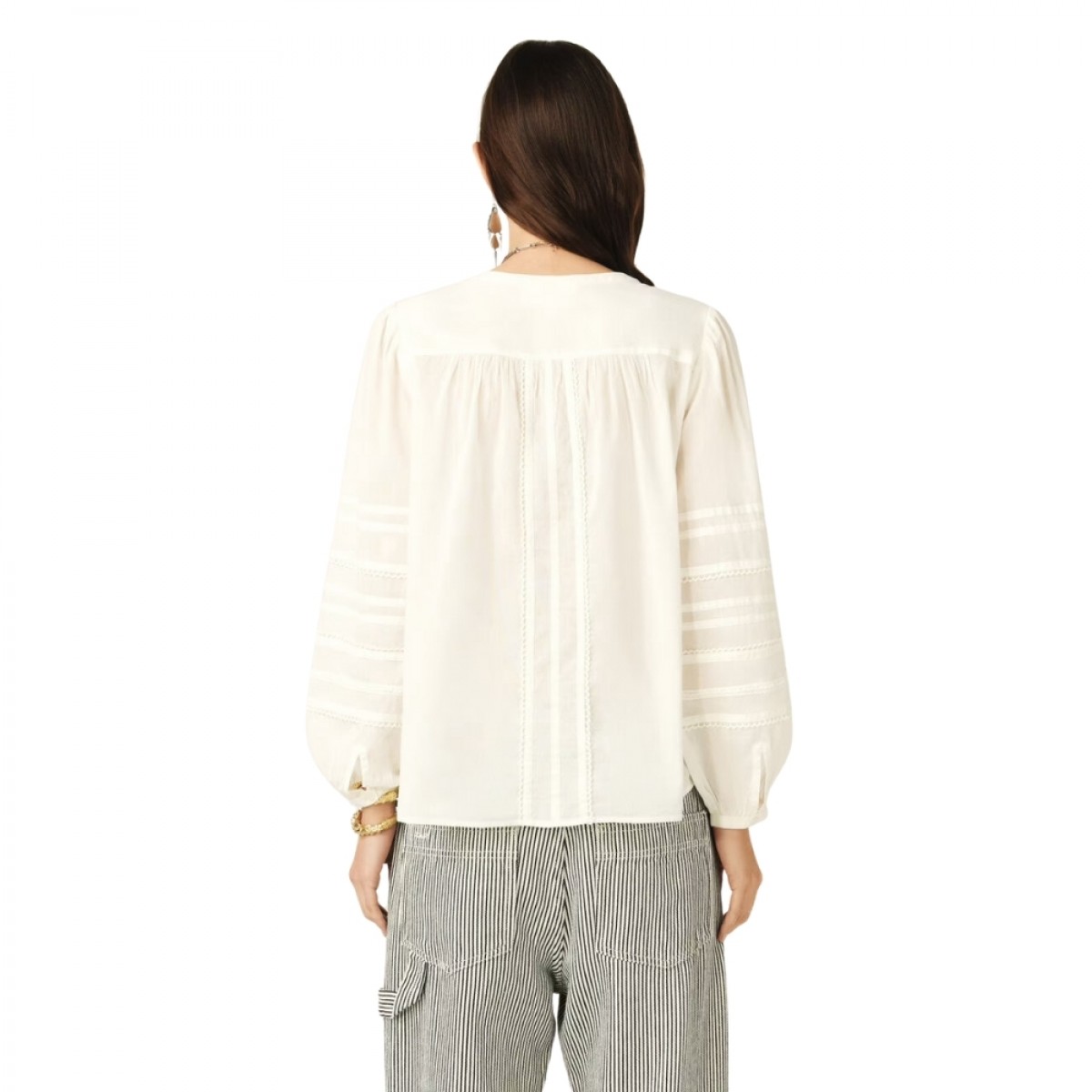 blouse yella - ecru - ryg