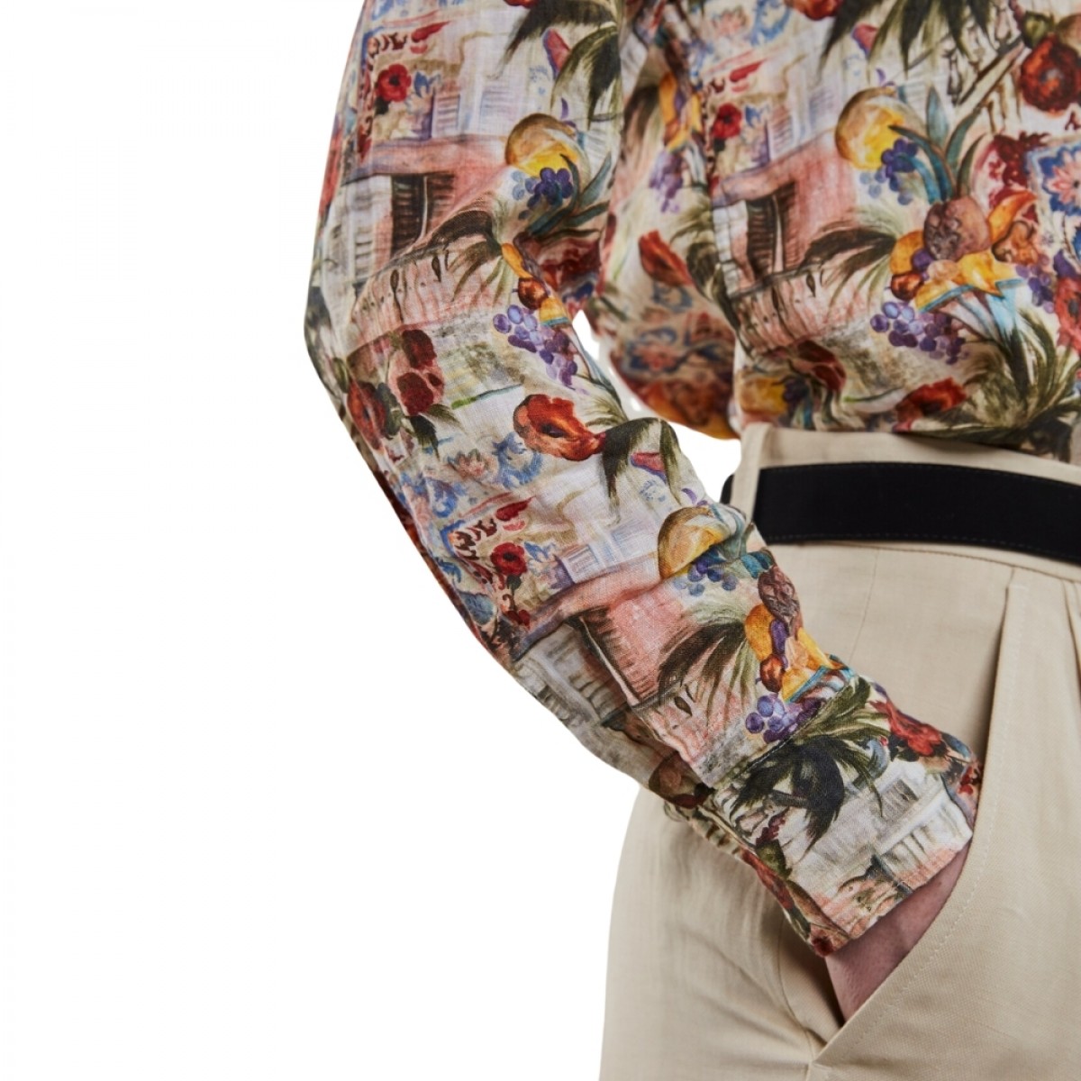 siri shirt - pink pattern - ærme