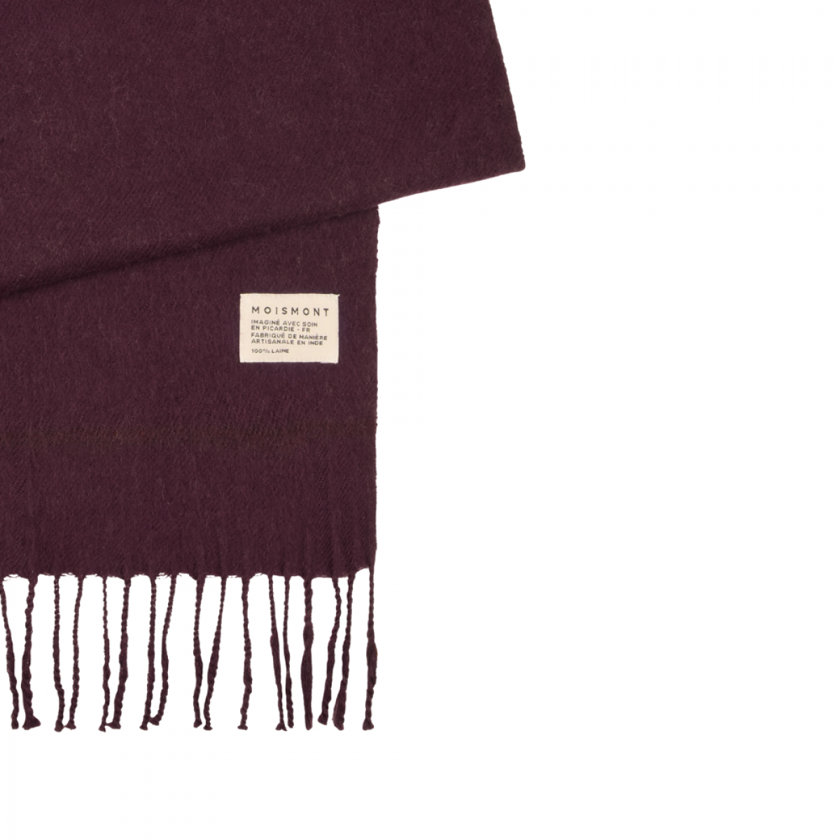 moismont scarf tudor no 855 taffeta - burgundy - logo