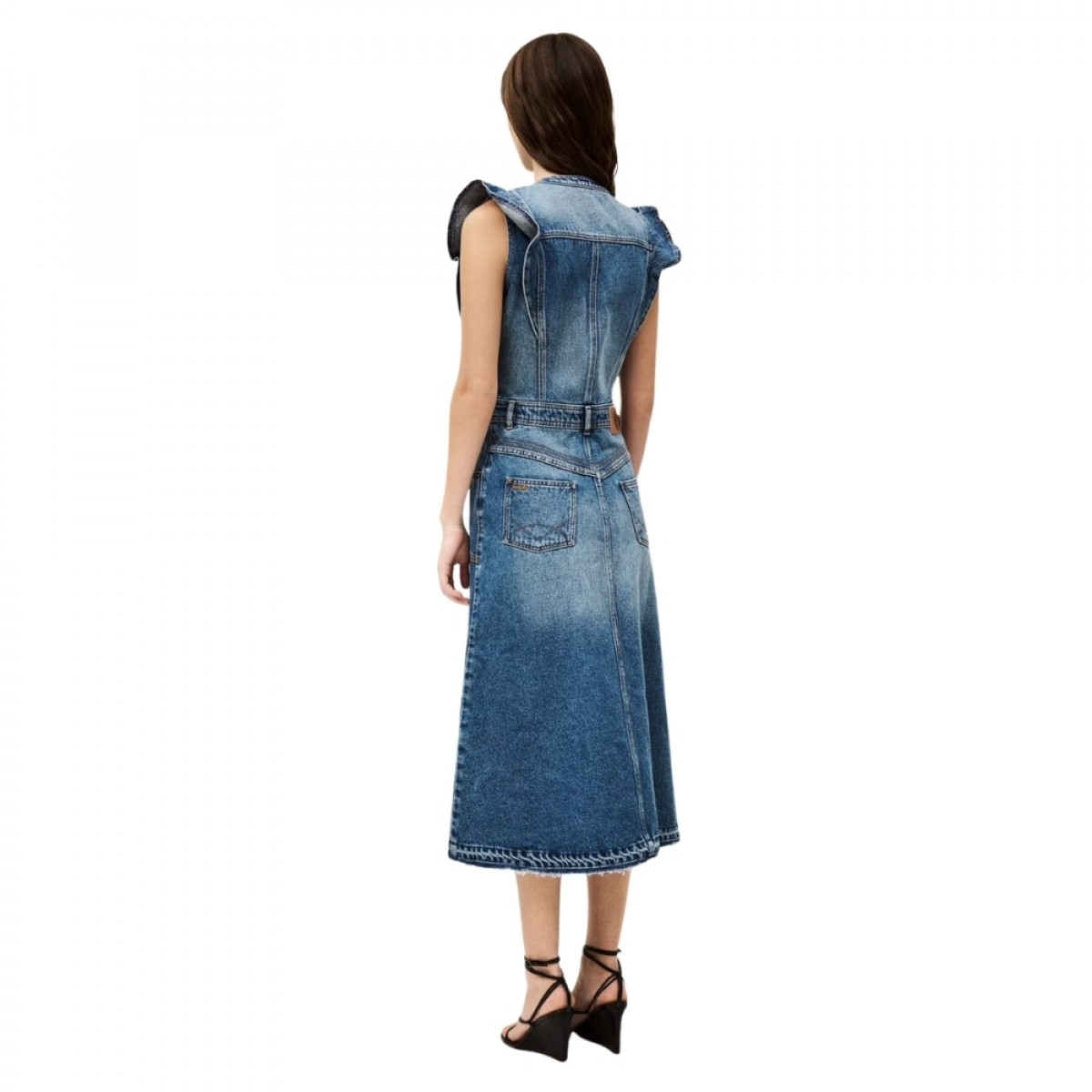 dress vayea - light used blue - model bagfra 