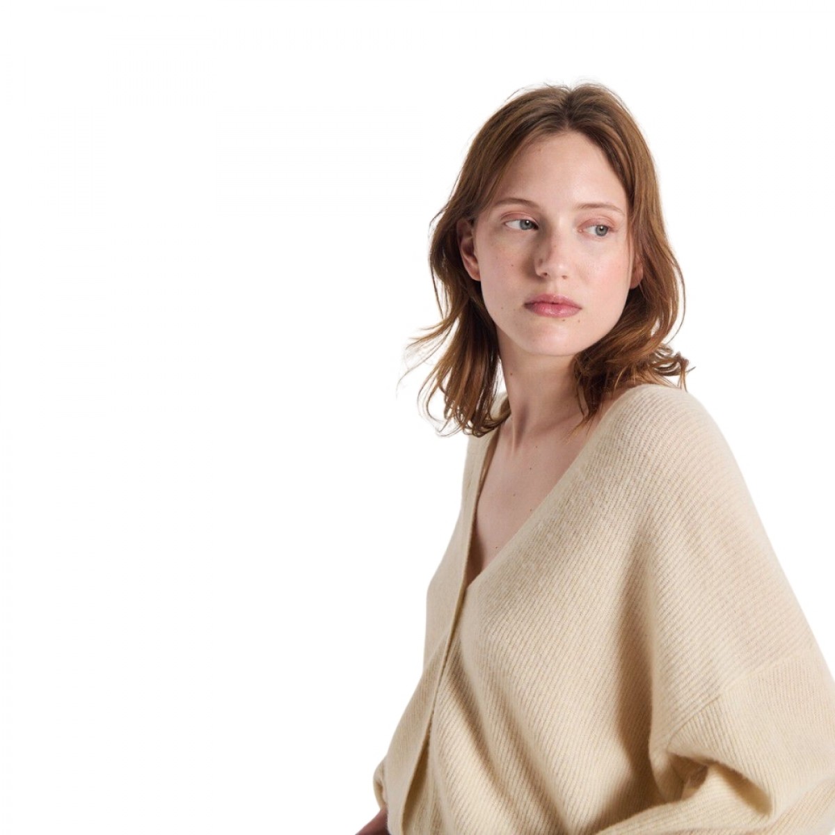 women's cardigan raxow - natural - fra siden 