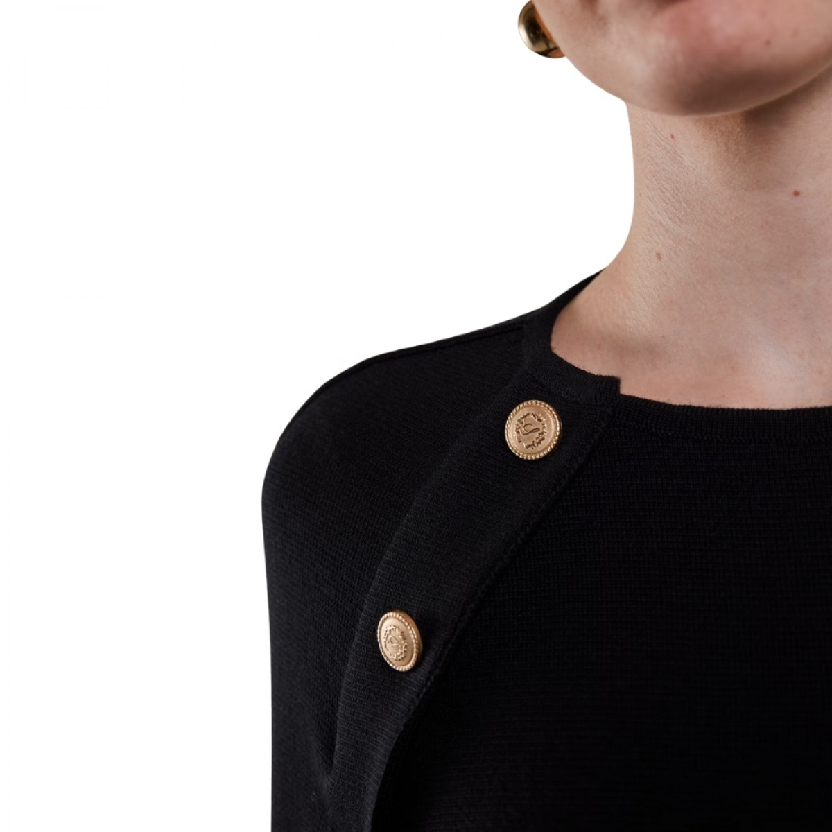 mary poncho - black - knapper