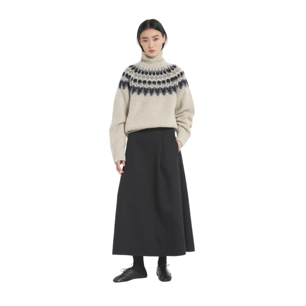 knitwear noah caleo - avorio - model look