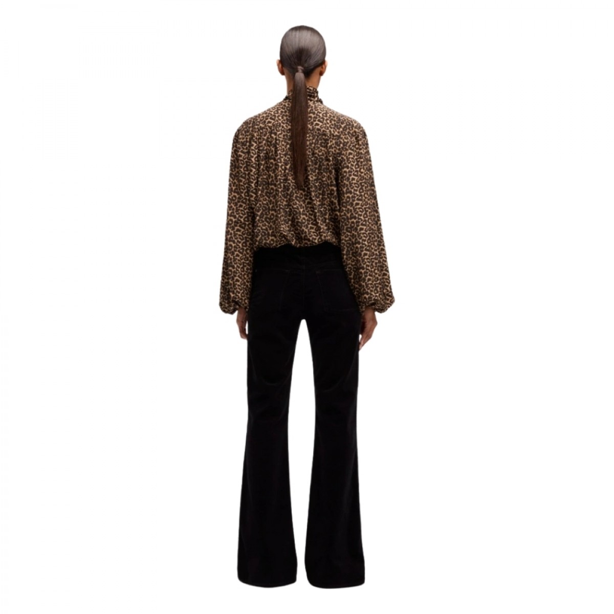 the leggy bootcut velvet - black - ryg