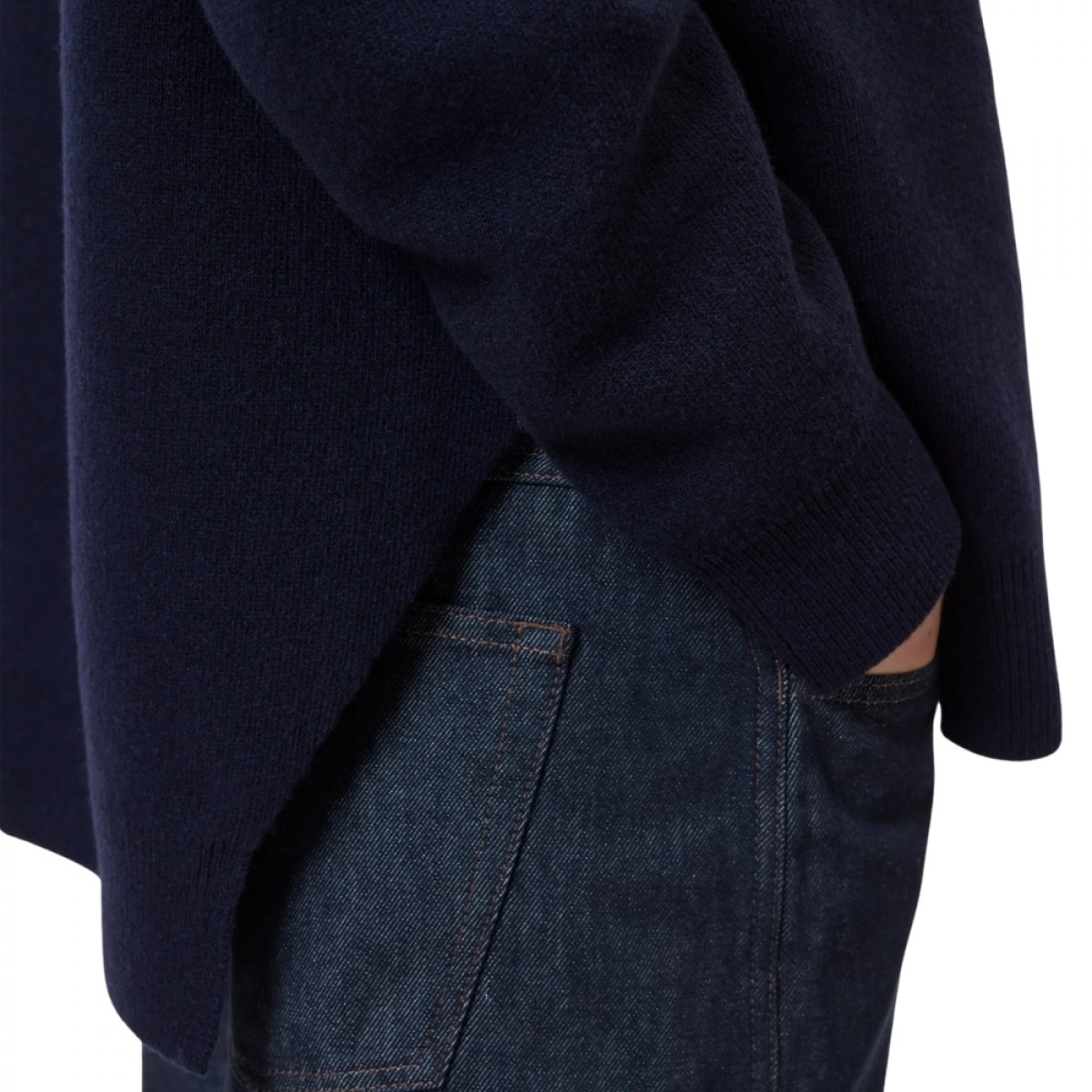 closed high neck long sleeve knit - dark night - slids