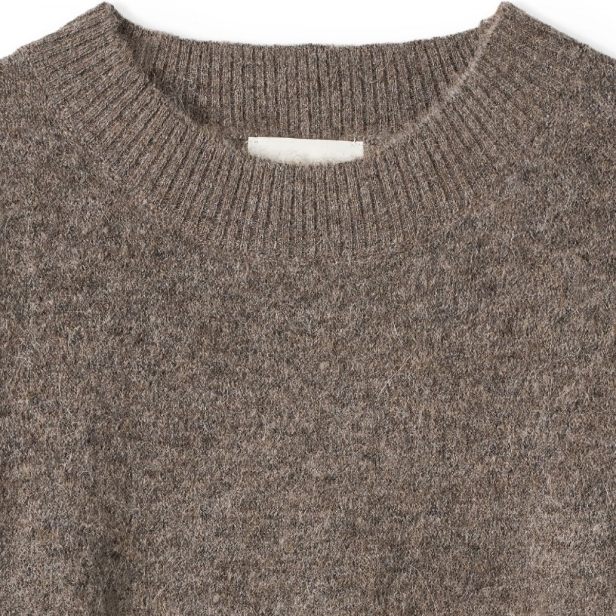 pullover oversize knit - light brown - hals