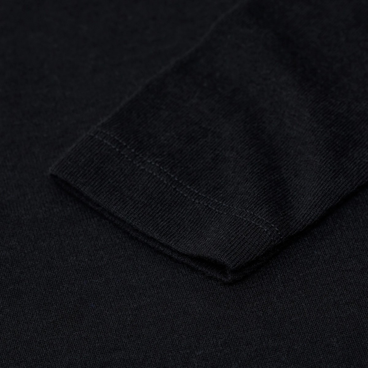 closed longsleeve turtle neck t-shirt - black - rib