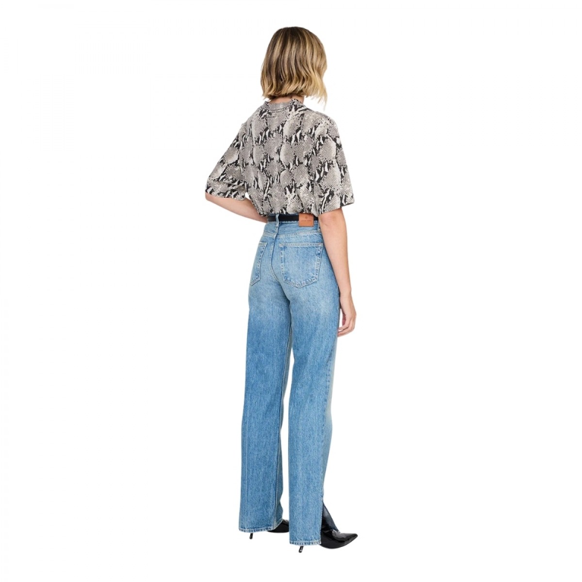 anine bing avi tee - washed python - ryg