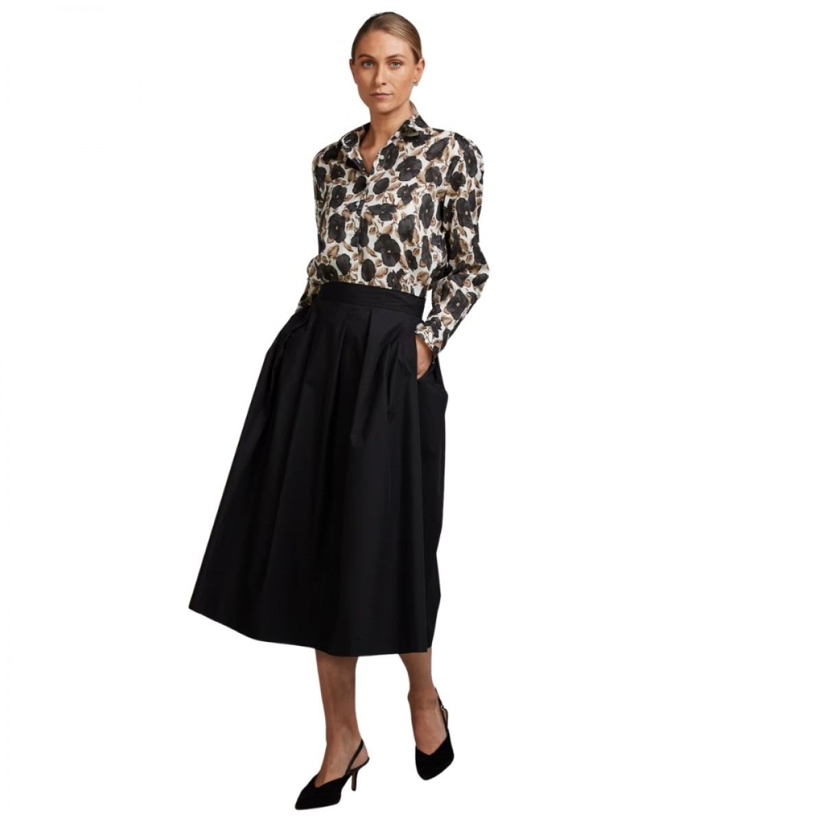 siri shirt black pattern - black - look